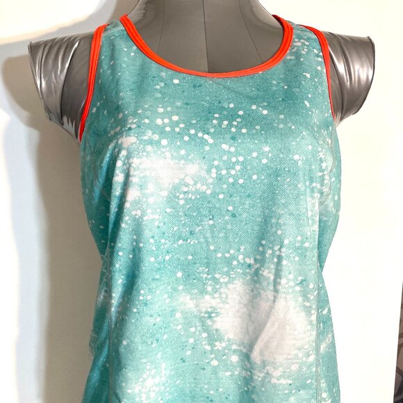💙 Nike Racer Back DRI-FIT Tank Size Large - Turquoise/Orange, 💙 5/$25 it… - Picture 1 of 4